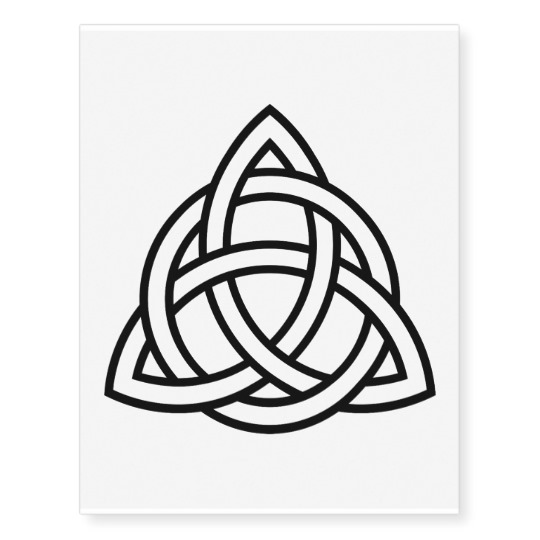 540x540 Original Celtic Triquetra Knot Black Icon Temporary Tattoos