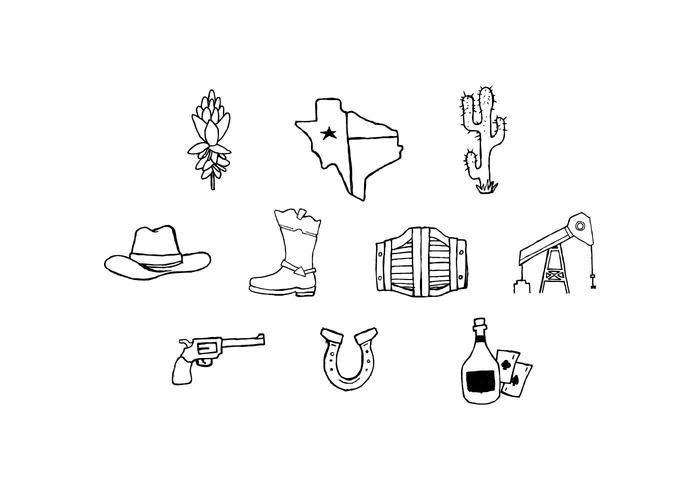 700x490 Free Texas Sketch Icon Vector
