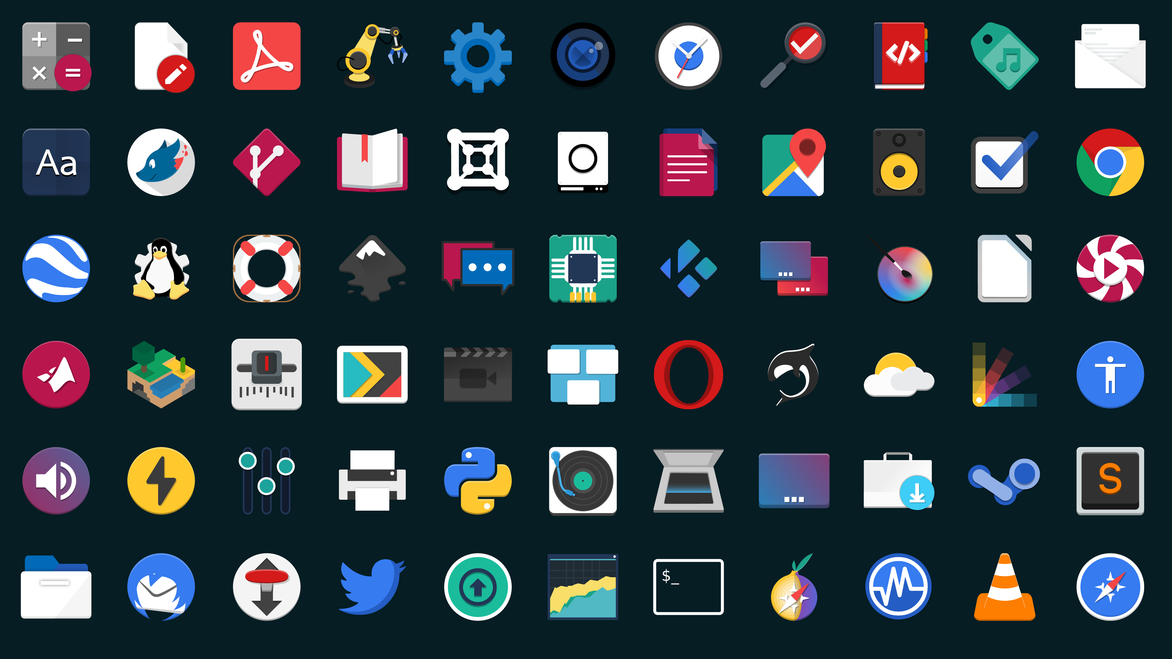 3840x2160 Flat Remix Icon Theme For Linux
