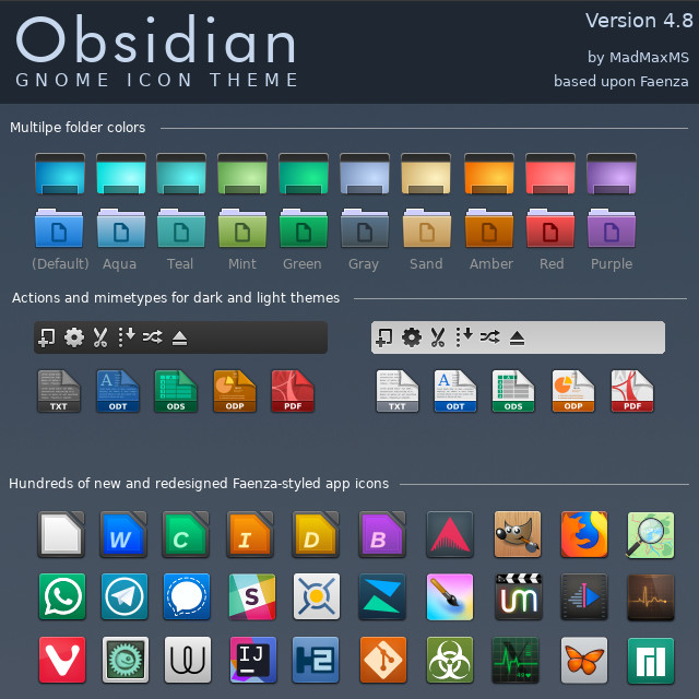 640x640 Obsidian Icon Theme