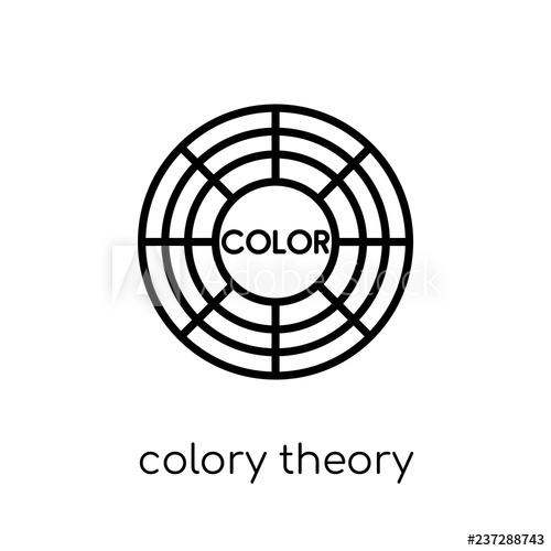 500x500 Colory Theory Icon Trendy Modern Flat Linear Vector Colory Theory