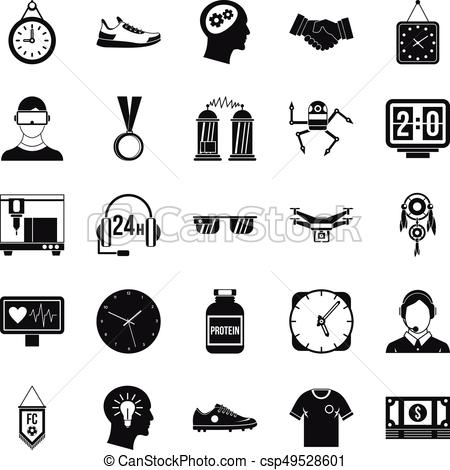 450x470 Ticker Icons Set, Simple Style Ticker Icons Set Simple Set