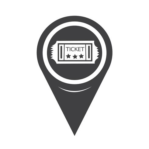 490x490 Map Pointer Ticket Icon Vector