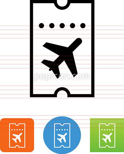 400x498 Plane Ticket Icon