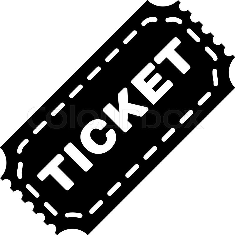 800x800 The Ticket Icon Ticket Symbol Flat Stock Vector Colourbox
