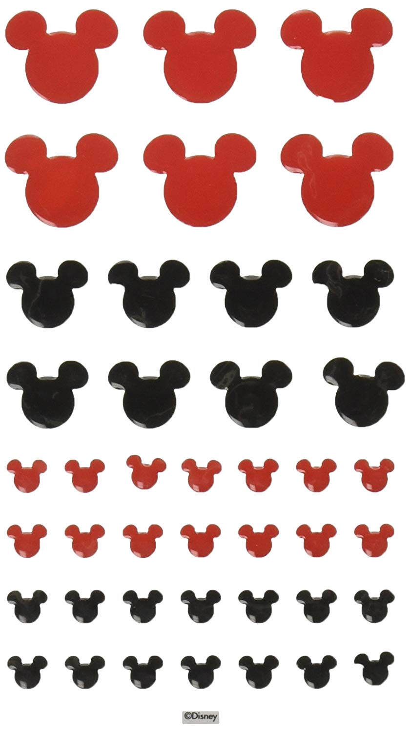 840x1500 Disney Self Adhesive Epoxy Tiles, Mickey Iconred