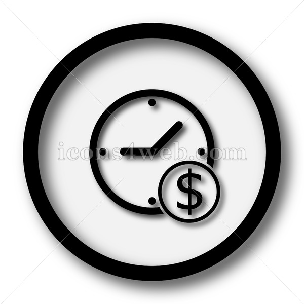 600x600 Time Is Money Simple Icon Time Is Money Simple Button