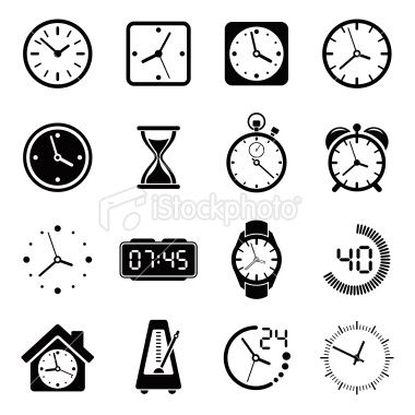 380x380 Vector Collection Of Timeclock Elements A Sure Fit Clock Icon