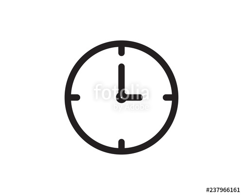 500x400 Clock Line Icon Illustration Vector,time Icon Illustration,time