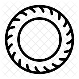 256x256 Tire Icon Of Line Style