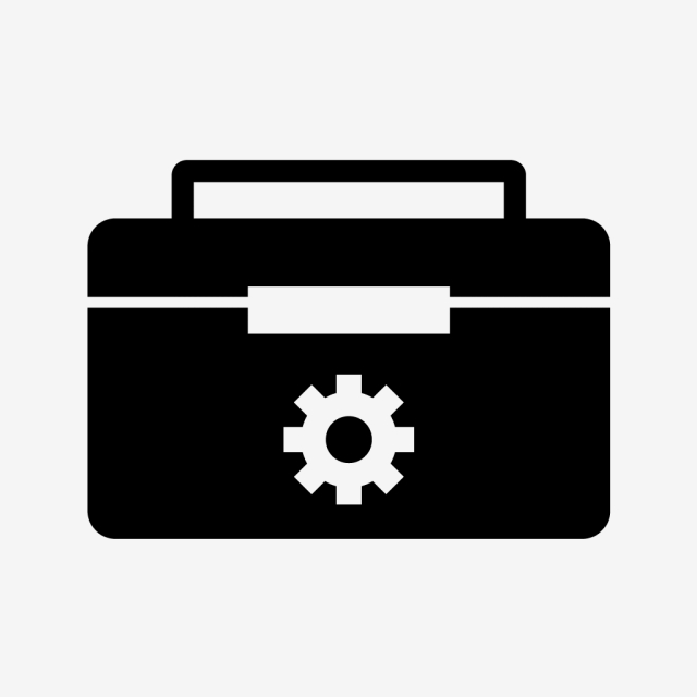 640x640 Tool Box Glyph Black Icon, Tool Box, Box, Tool Png And Vector