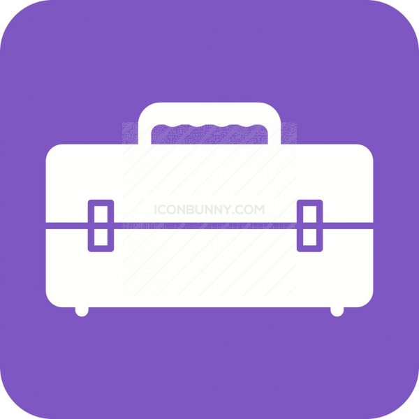 600x600 Toolbox Flat Round Corner Icon