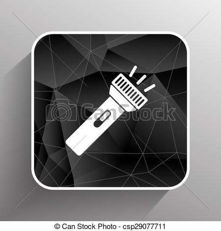 450x470 Flashlight Icon Torch Vector Pocket Light Shine Isolated Vector