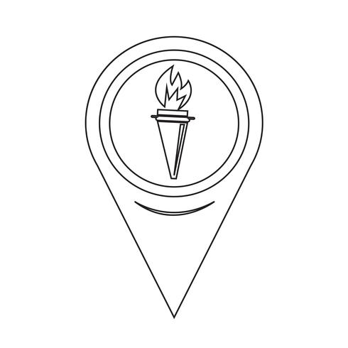 490x490 Map Pointer Torch Icon