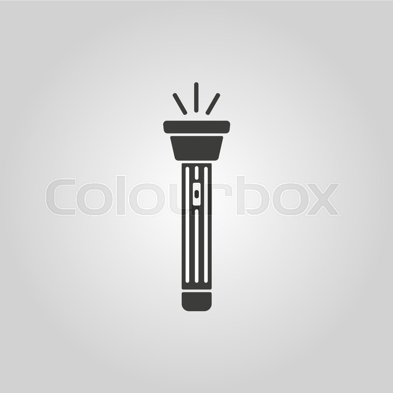 800x800 The Flashlight Icon Torch Symbol Stock Vector Colourbox
