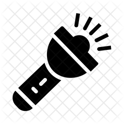 256x256 Torch Light Icon Of Glyph Style