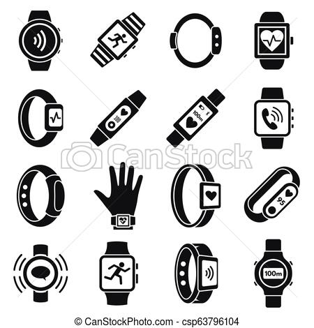 450x470 Health Fitness Tracker Icon Set, Simple Style Health Fitness