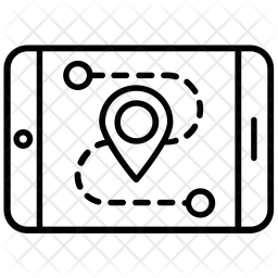 256x256 Mobile Tracker Icon Of Line Style