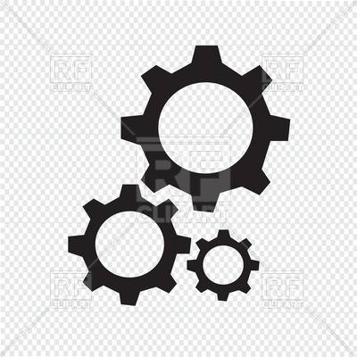 400x400 Gear Icon On Transparent Background Vector Image Of Icons