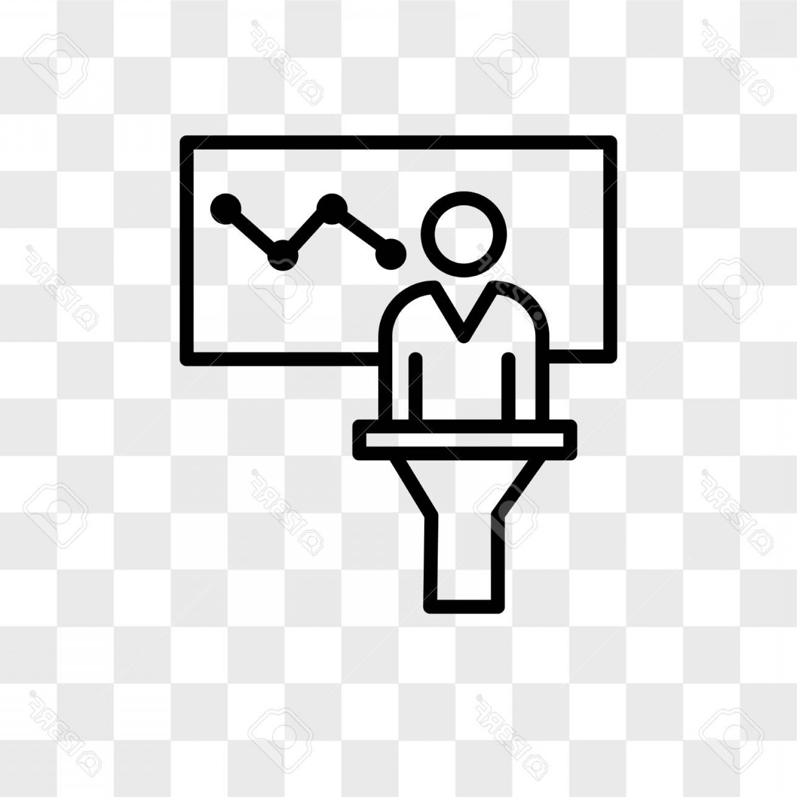 1560x1560 Photostock Vector Person In Data Analytics Presentation Vector