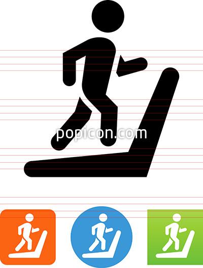 400x529 Person Running On A Treadmill Icon