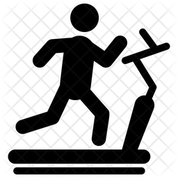 256x256 Treadmill Icon Of Glyph Style