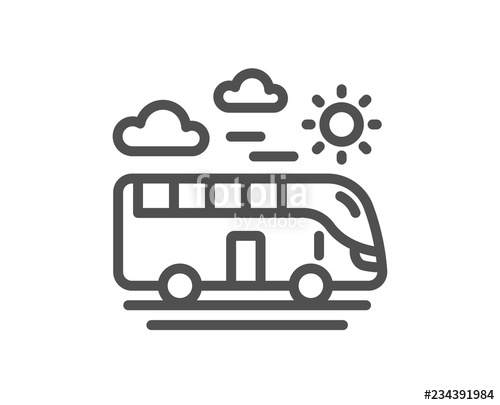 Bus Travel Line Icon Trip Transport Sign Holidays Vehicle Symbol 500x405 Bus Travel Line Icon Trip Transport Sign Holidays Vehicle Symbol
