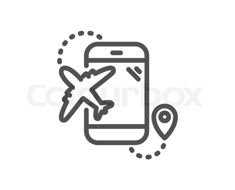 Airplane Travel Line Icon Trip Flight Stock Vector Colourbox 800x647 Airplane Travel Line Icon Trip Flight Stock Vector Colourbox