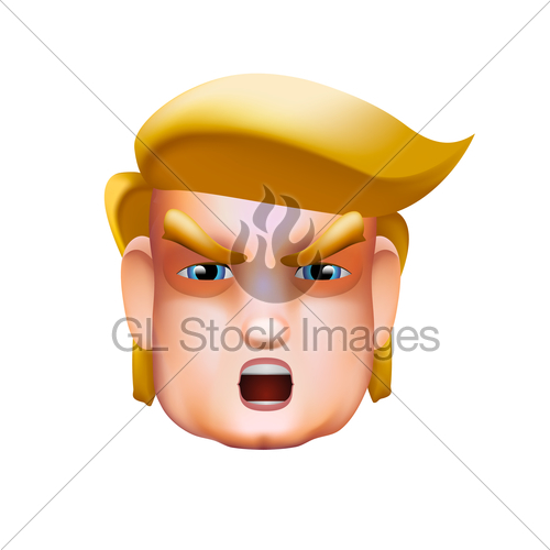 500x500 Character Portrait Icon Of Donald Trump Giving A Speech, Gl