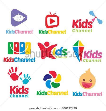 450x470 Kids Channel Tv Logo Icon Template Set Logo Logos, Channel