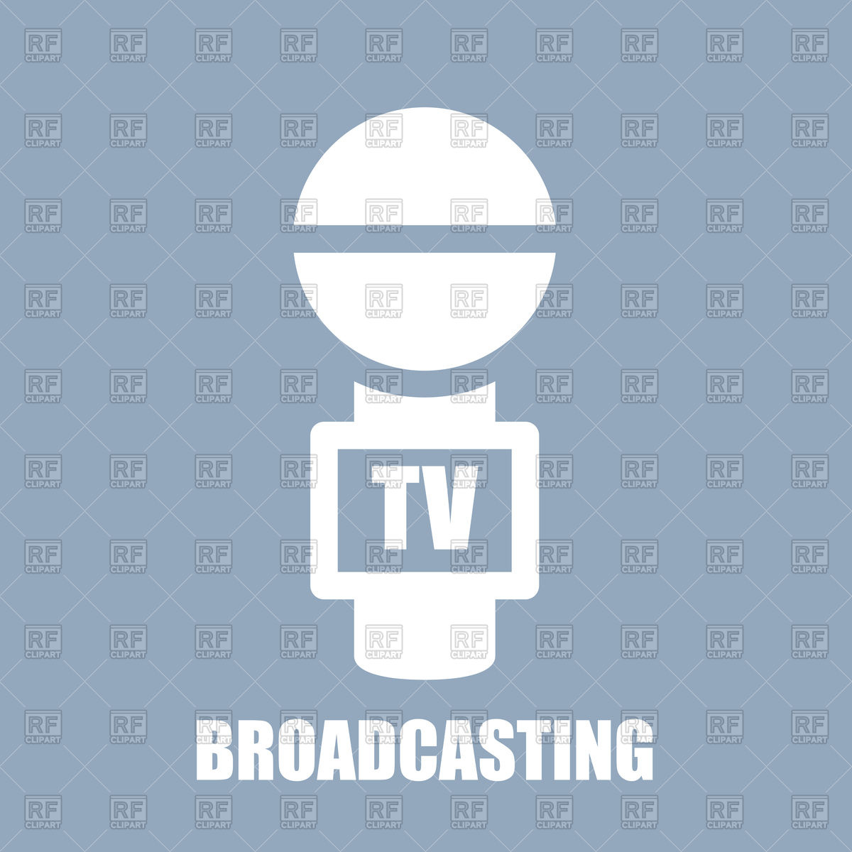 1200x1200 Microphone Icon With Tv Channel Label Vector Image Of Objects