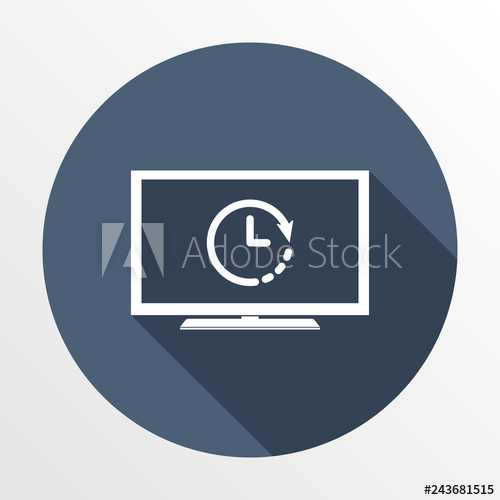 Tv Icon With Clock Sign Tv Icon And Countdown, Deadline, Schedule 500x500 Tv Icon With Clock Sign Tv Icon And Countdown, Deadline, Schedule