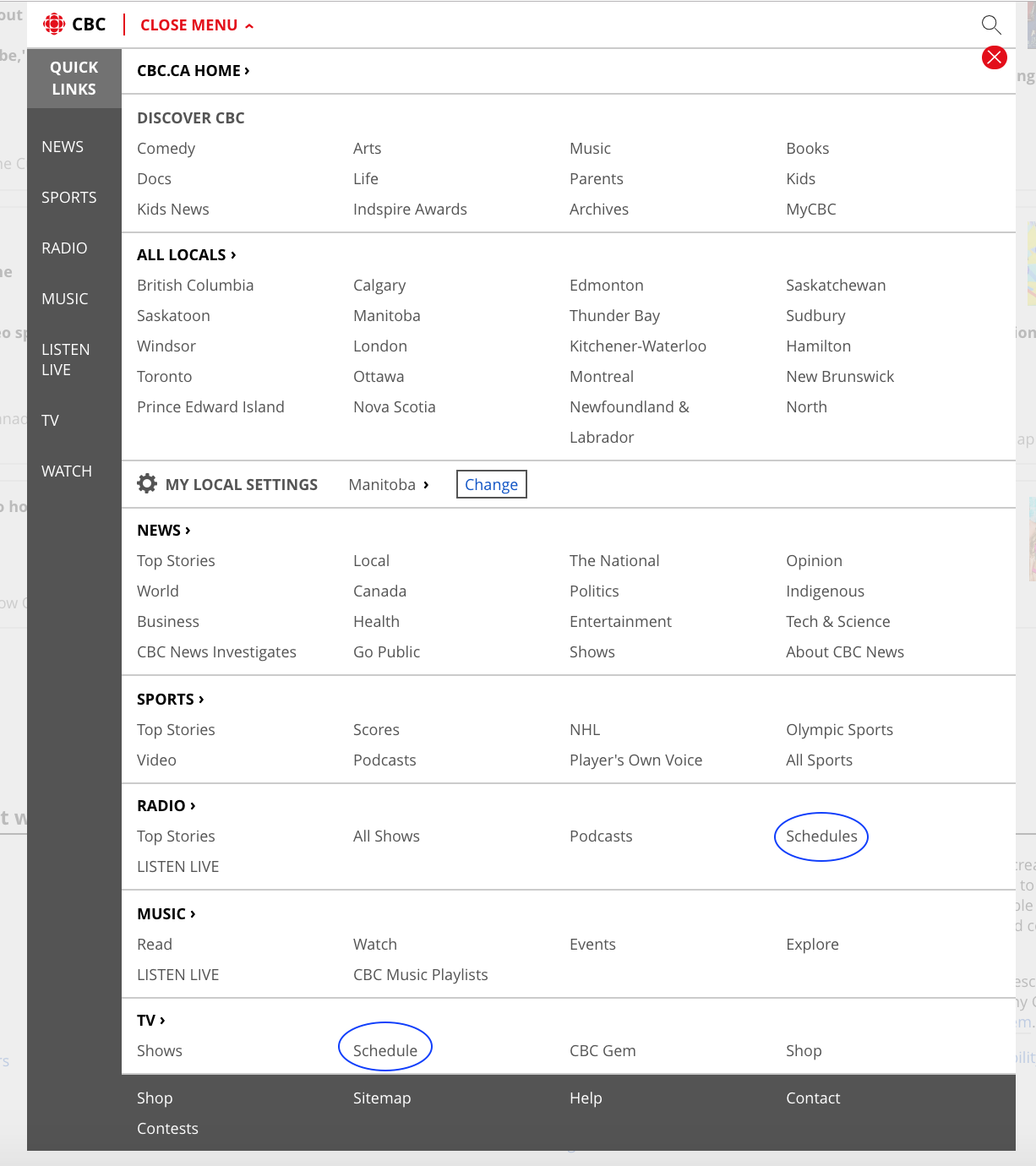 Where Can I Find The Tv And Radio Schedules Cbc Help Centre 1226x1380 Where Can I Find The Tv And Radio Schedules Cbc Help Centre