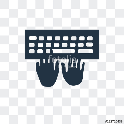 500x500 Typing Icon Isolated On Transparent Background Modern
