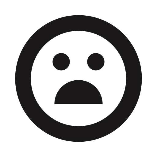 512x512 Dismay, Emojis, Emoticons, Frown, Shock, Thick Lines, Uh Oh Icon