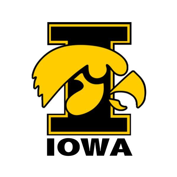 600x600 Iowa Hawkeyes Vinyl Decal I Logo Bumper Stickers Icon