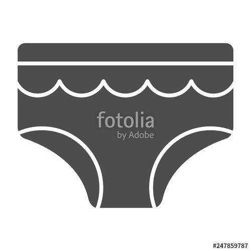 500x500 Baby Briefs Solid Icon Child's Underwear Vector Illustration