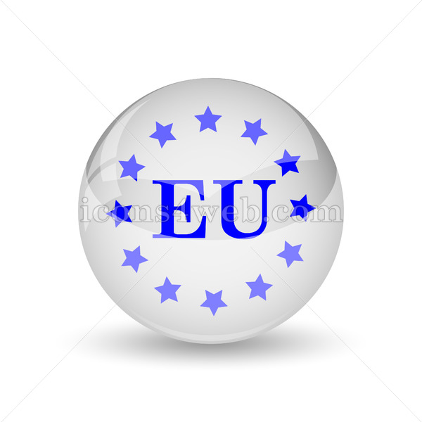 600x600 European Union Glossy Icon European Union Glossy Button
