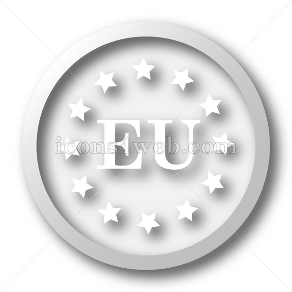 600x600 European Union White Icon European Union White Button