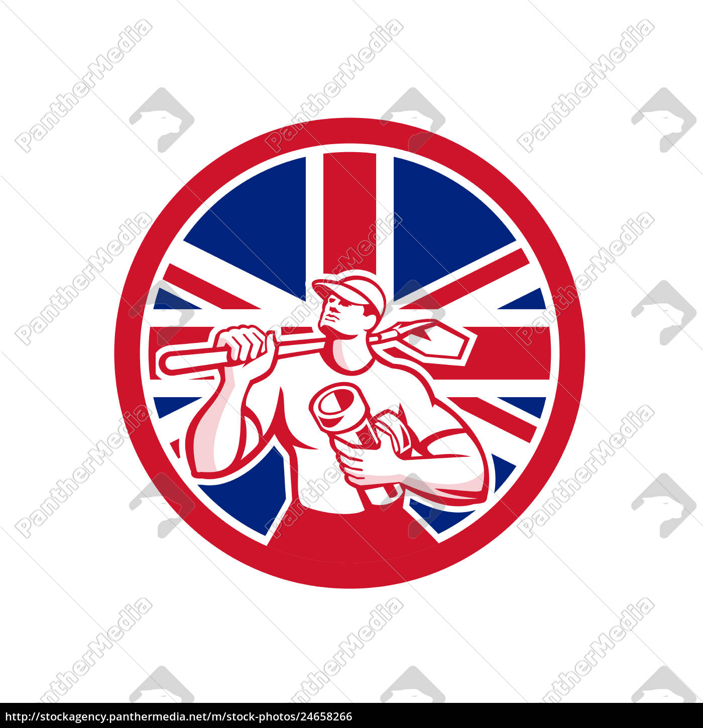 1400x1450 British Drainlayer Union Jack Flag Icon