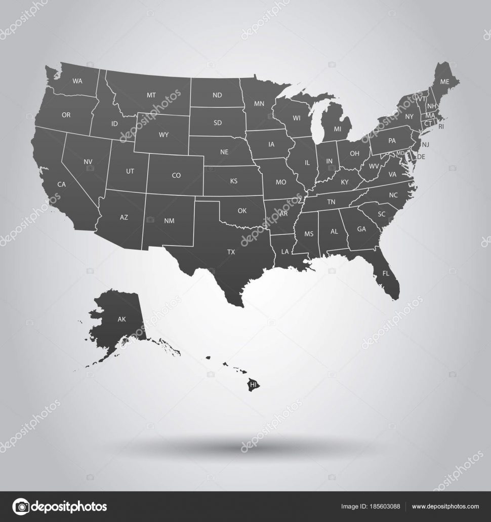 970x1031 Us Map Usa Map Icon Business Cartography Concept United States