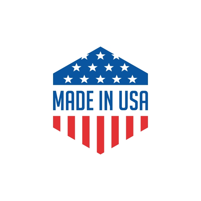 640x640 Made In Usa Icon Concept Badge Design With Blue And Red American