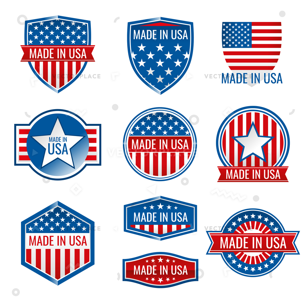 1000x1000 Made Usa Icons Icon American Product Vector Illustration