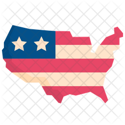 256x256 Usa Map Icon Of Flat Style
