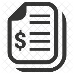 256x256 Utility Bill Icon Of Glyph Style