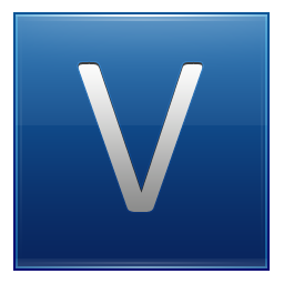 256x256 Letter V Blue Icon Multipurpose Alphabet Iconset Supratim Nayak