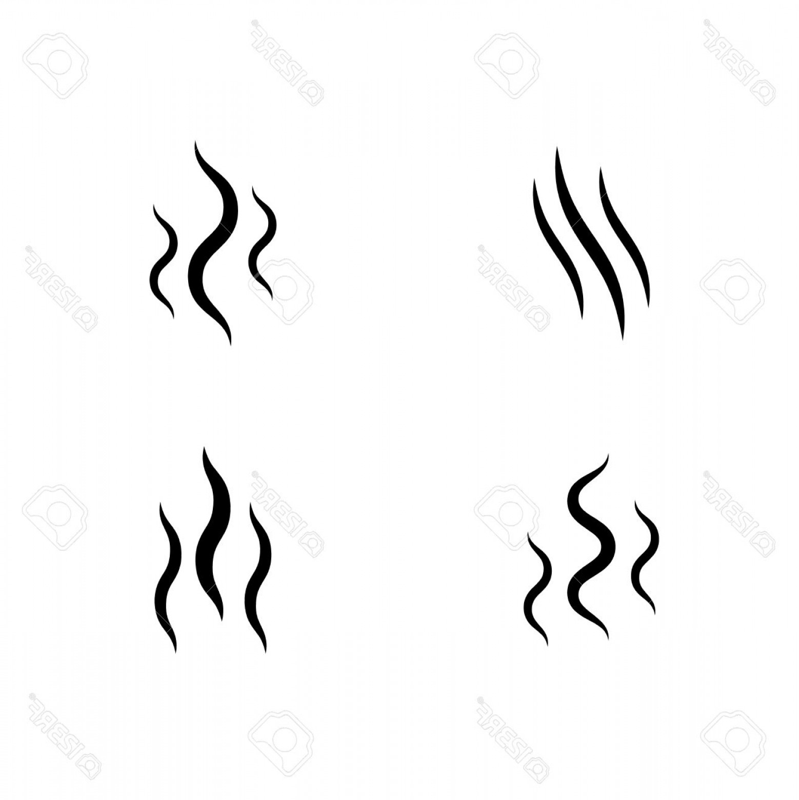 1558x1560 Photostock Vector Smoke Stream Vector Aroma Icon Smell Set Vapor