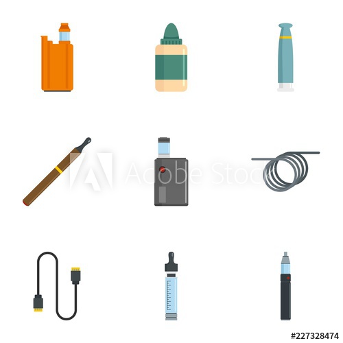 500x500 Vapor Device Icon Set Flat Set Of Vapor Device Vector Icons