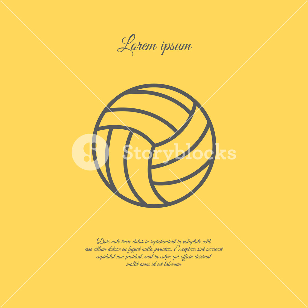 1000x1000 Web Line Icon Volleyball Royalty Free Stock Image