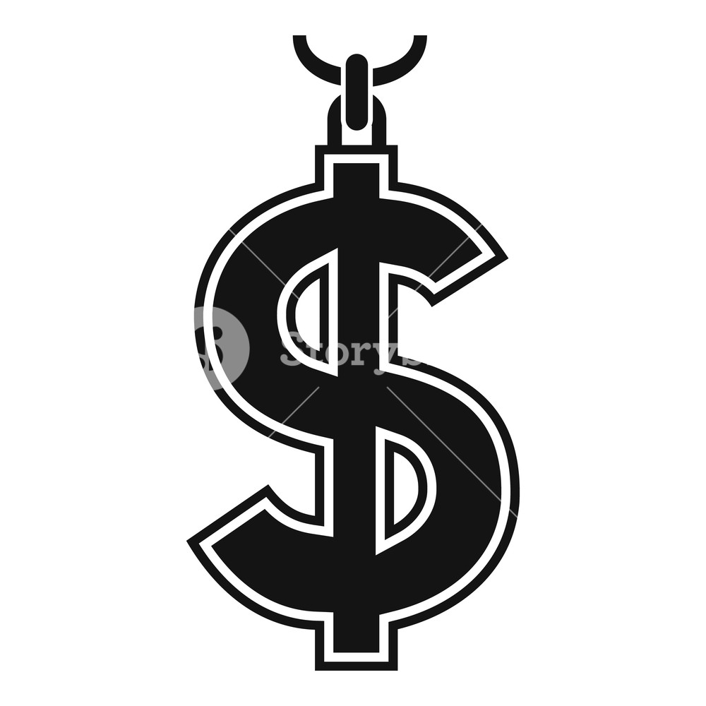 Necklace Of Dollar Symbol Icon Simple Illustration Of Necklace 1000x1000 Necklace Of Dollar Symbol Icon Simple Illustration Of Necklace